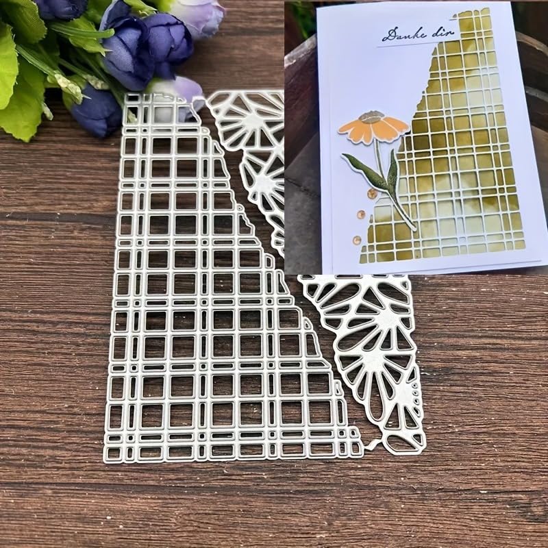 Lapoo 3D Backgrounds Frame Metal Cutting Die for Scrapbooking, New Cutting Dies DIY Album Card Making Decor Paper Craft Metal Die Cuts Party Wedding Decorations (Skew Border 5.1 x 3.8 in) - Image 5